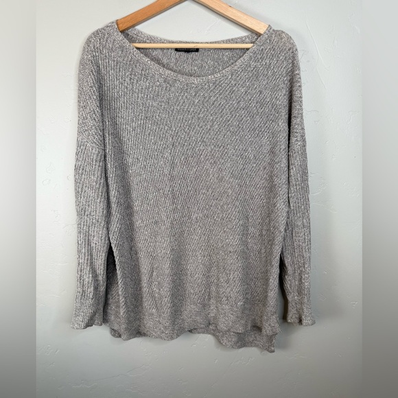 Eileen Fisher Women's V Neck Organic Linen & Cotton Sweater Blue Size Medium